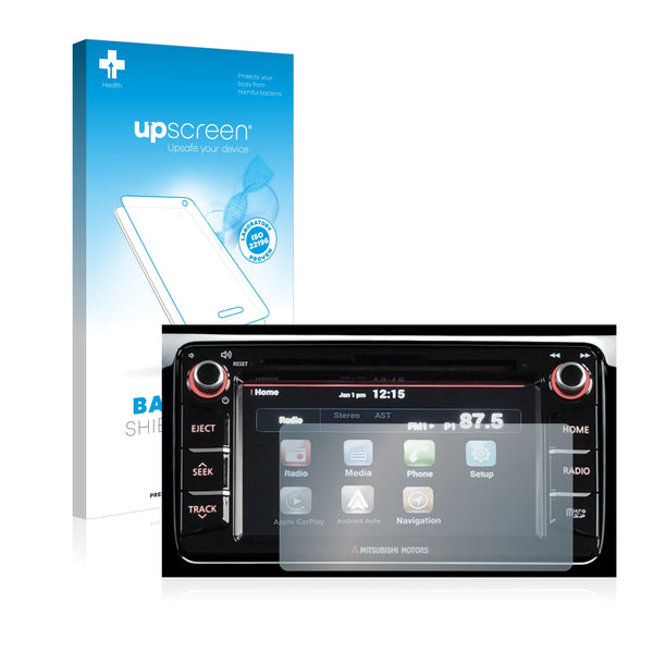 upscreen Bacteria Shield Clear Premium Antibacterial Screen Protector for Mitsubishi L200 Series 5 2015-19