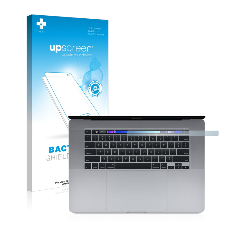 upscreen Bacteria Shield Clear Premium Antibacterial Screen Protector for Apple MacBook Pro 16 2019 (Touch Bar)