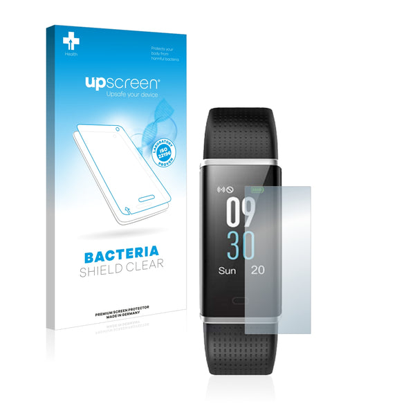 upscreen Bacteria Shield Clear Premium Antibacterial Screen Protector for Chereeki Fitness Tracker ID130C
