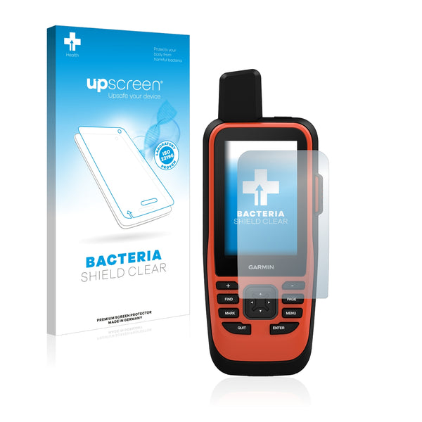 upscreen Bacteria Shield Clear Premium Antibacterial Screen Protector for Garmin GPSMAP 86i