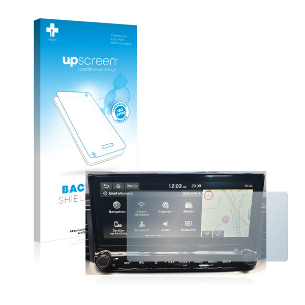 upscreen Bacteria Shield Clear Premium Antibacterial Screen Protector for Kia XCeed 10.25 Navigation