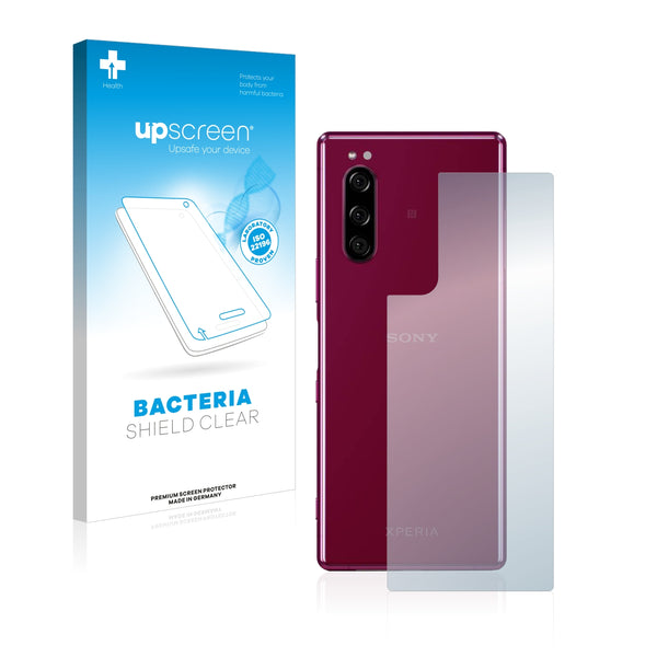 upscreen Bacteria Shield Clear Premium Antibacterial Screen Protector for Sony Xperia 5 (Back)