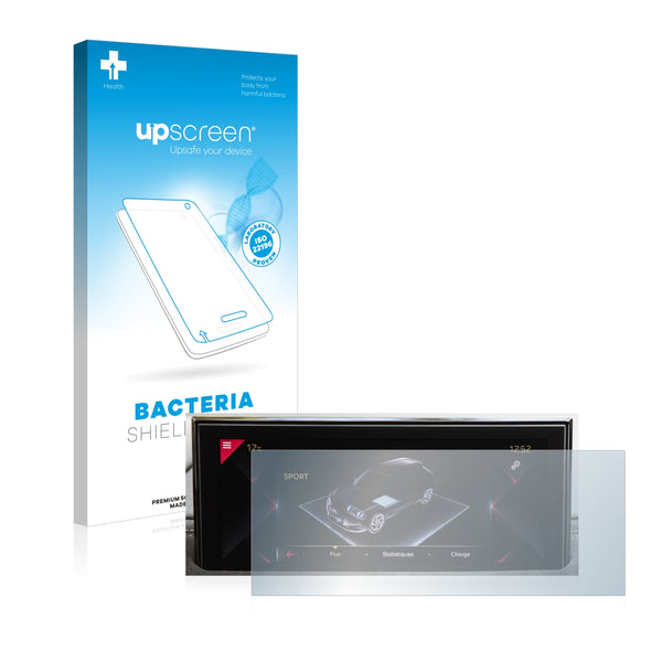 upscreen Bacteria Shield Clear Premium Antibacterial Screen Protector for DS 3 Crossback Infotainmentsystem