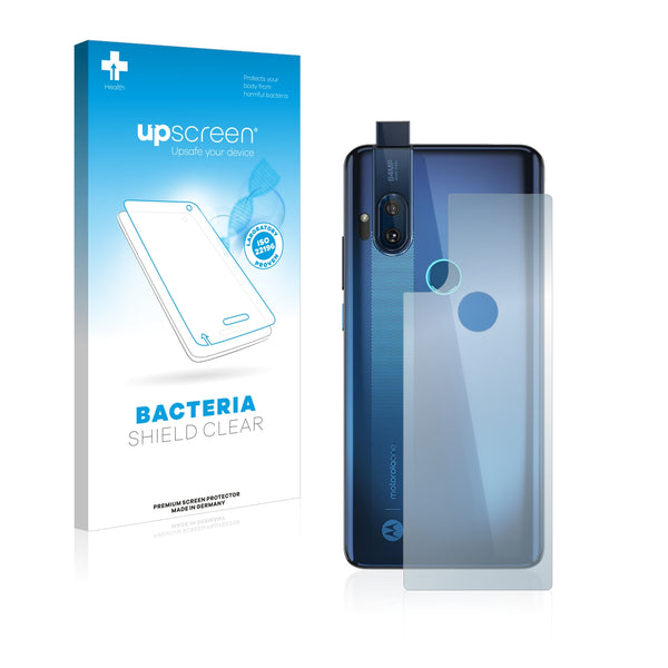 upscreen Bacteria Shield Clear Premium Antibacterial Screen Protector for Motorola One Hyper (Back)
