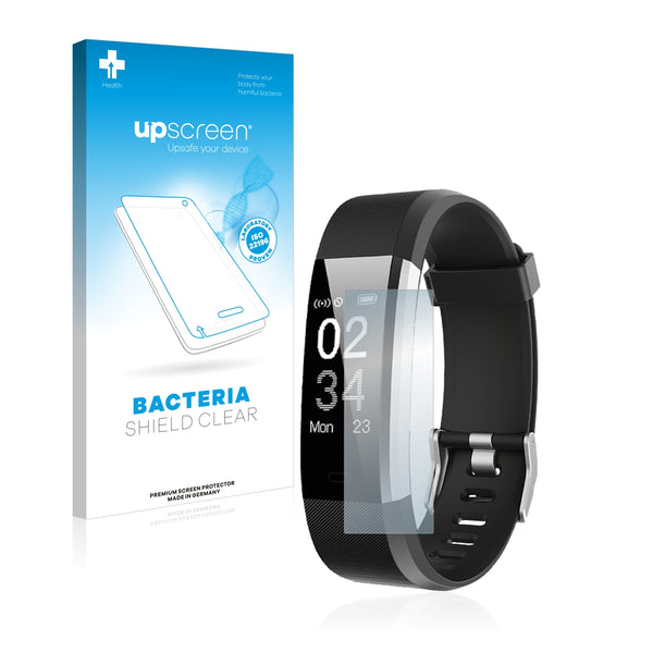 upscreen Bacteria Shield Clear Premium Antibacterial Screen Protector for Fitpolo Fitness Tracker H705
