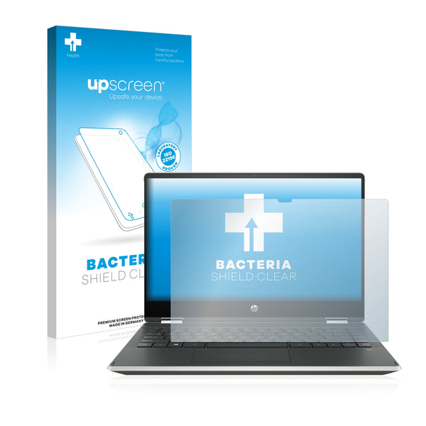 upscreen Bacteria Shield Clear Premium Antibacterial Screen Protector for HP Pavilion x360 14-dh1350ng