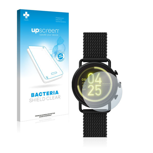 upscreen Bacteria Shield Clear Premium Antibacterial Screen Protector for Skagen Smartwatch Falster 3