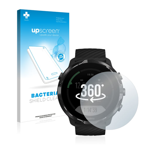 upscreen Bacteria Shield Clear Premium Antibacterial Screen Protector for Suunto 7