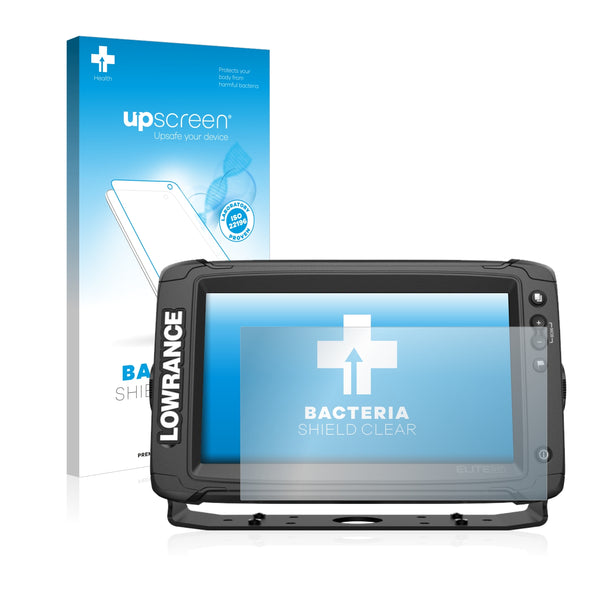 upscreen Bacteria Shield Clear Premium Antibacterial Screen Protector for Lowrance Elite-9 Ti2