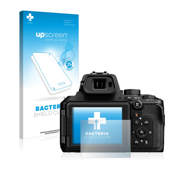 upscreen Bacteria Shield Clear Premium Antibacterial Screen Protector for Nikon Coolpix P950