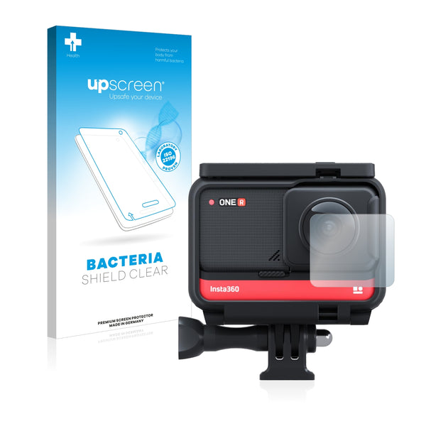 upscreen Bacteria Shield Clear Premium Antibacterial Screen Protector for Insta360 One R 4K Edition Lens (housing)
