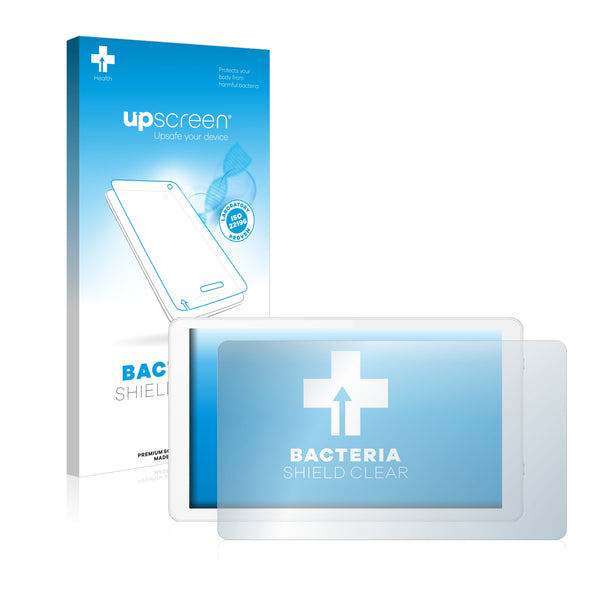 upscreen Bacteria Shield Clear Premium Antibacterial Screen Protector for Logicom La Tab 105