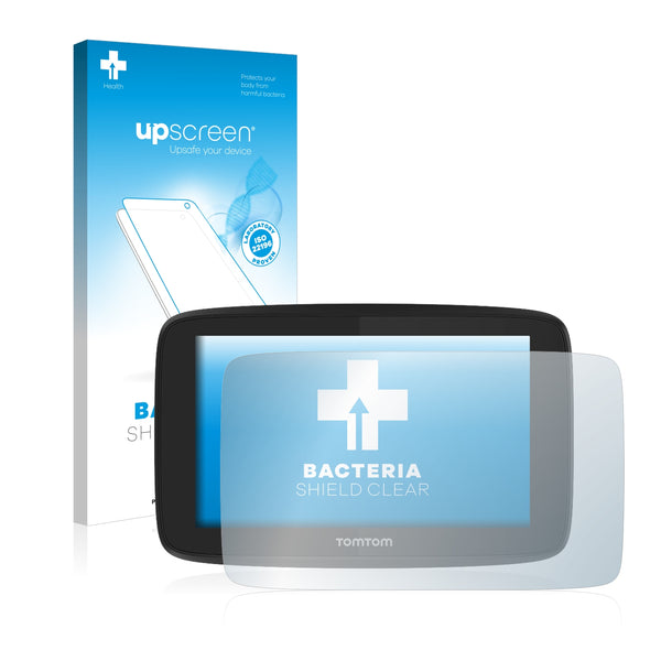 upscreen Bacteria Shield Clear Premium Antibacterial Screen Protector for TomTom Go Professional 520