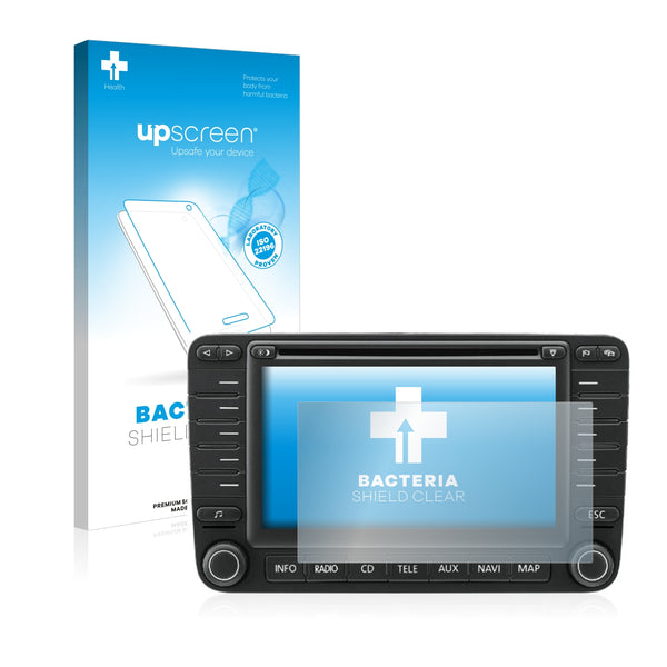 upscreen Bacteria Shield Clear Premium Antibacterial Screen Protector for Volkswagen Passat B6 2005-2010 MFD 2 6.5