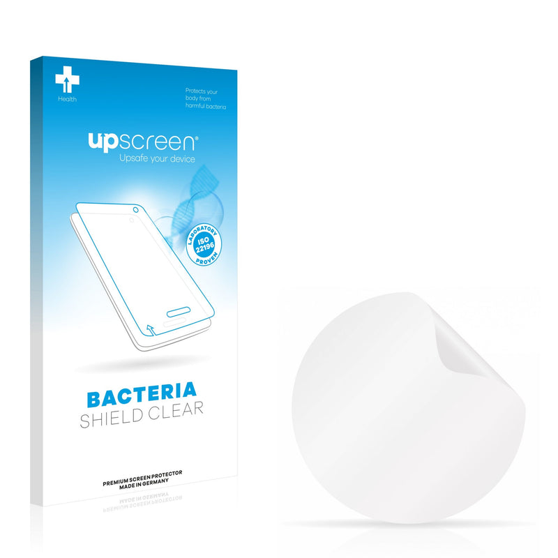 upscreen Bacteria Shield Clear Premium Antibacterial Screen Protector for Circular Displays (Diameter: 51 mm)