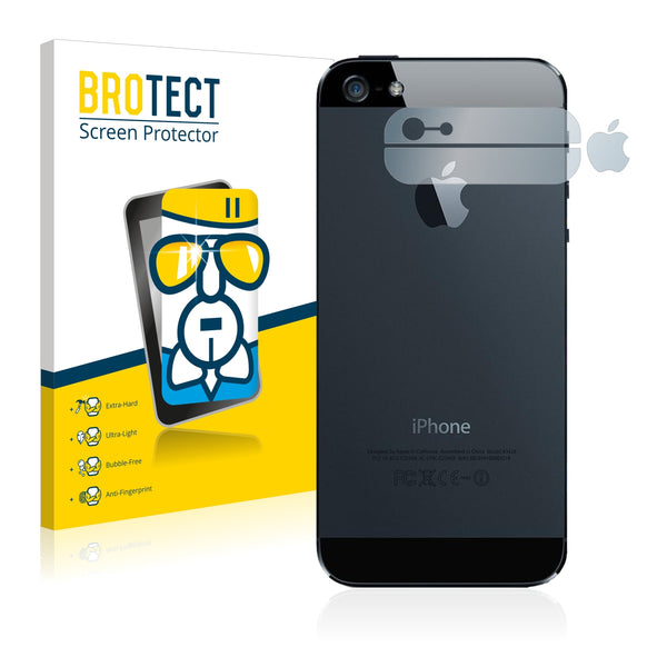 BROTECT AirGlass Glass Screen Protector for Apple iPhone 5 Back (glass surfaces + logo)