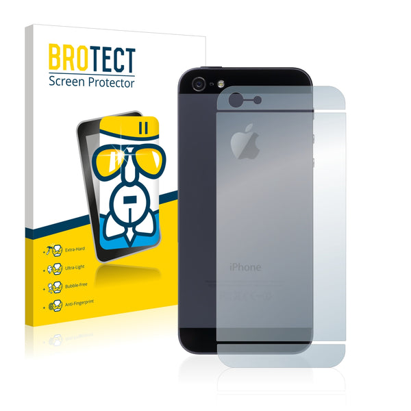 BROTECT AirGlass Glass Screen Protector for Apple iPhone 5 Back (entire surface)