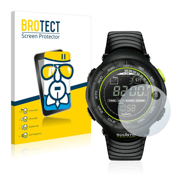 BROTECT AirGlass Glass Screen Protector for Suunto Vector Black Lime