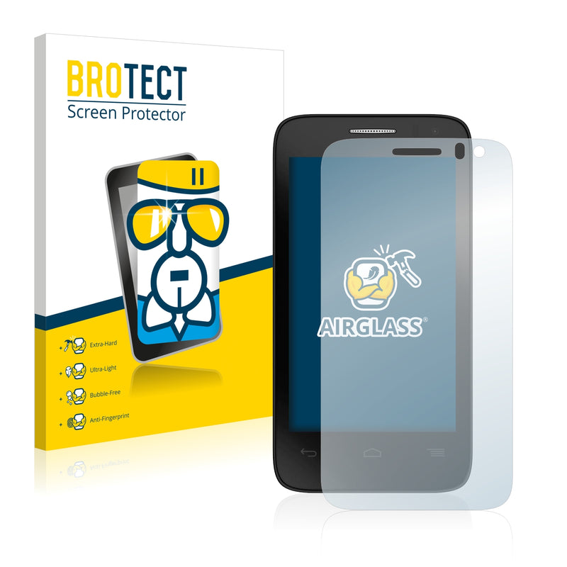 BROTECT AirGlass Glass Screen Protector for Alcatel One Touch Pop D3