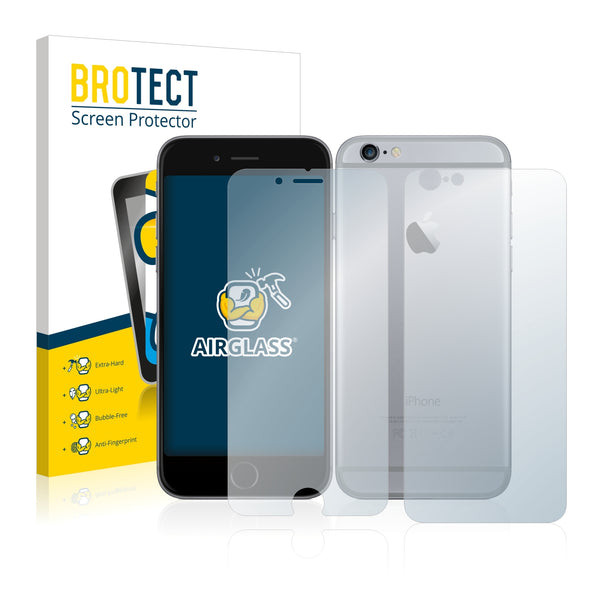 BROTECT AirGlass Glass Screen Protector for Apple iPhone 6 (Front + Back)