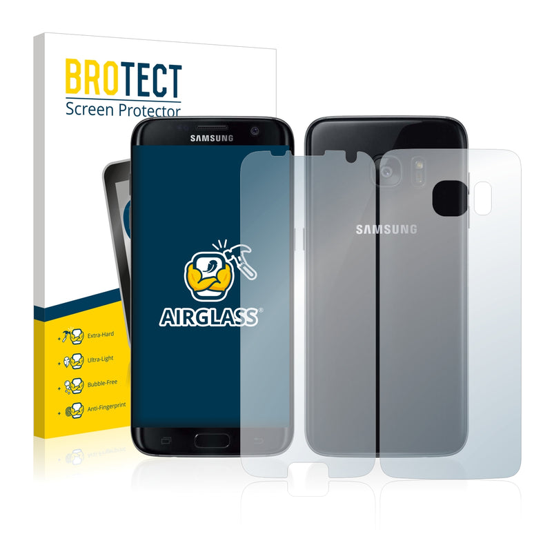 BROTECT AirGlass Glass Screen Protector for Samsung Galaxy S7 Edge (Front + Back)