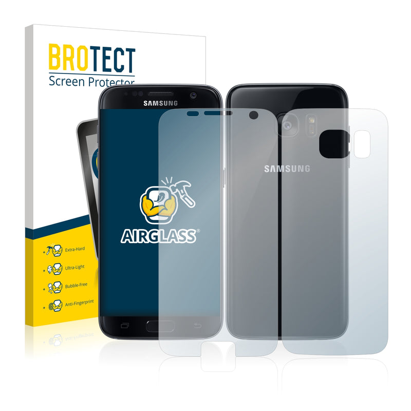 BROTECT AirGlass Glass Screen Protector for Samsung Galaxy S7 (Front + Back)