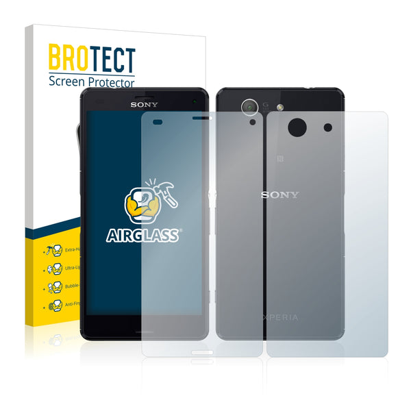 BROTECT AirGlass Glass Screen Protector for Sony Xperia Z3 Compact D5803 (Front + Back)