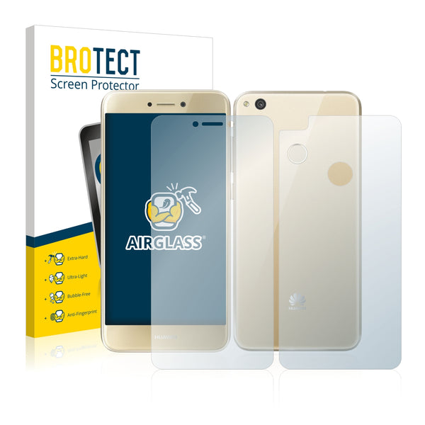 BROTECT AirGlass Glass Screen Protector for Huawei P8 Lite 2017 (Front + Back)