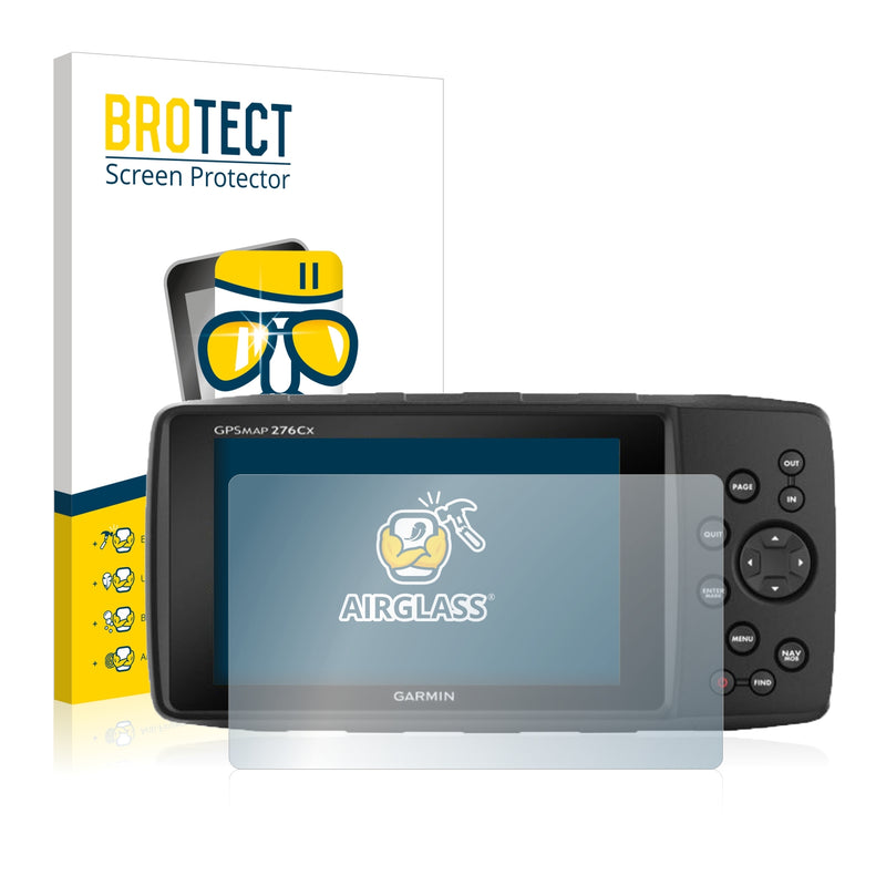 BROTECT AirGlass Glass Screen Protector for Garmin GPSMAP 276Cx
