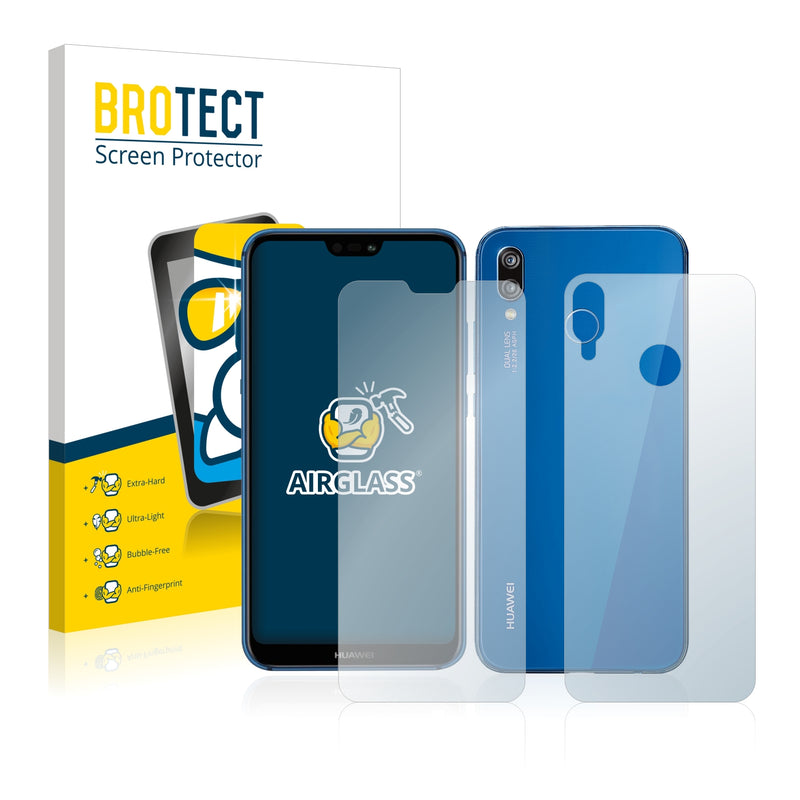 BROTECT AirGlass Glass Screen Protector for Huawei P20 lite 2018 (Front + Back)