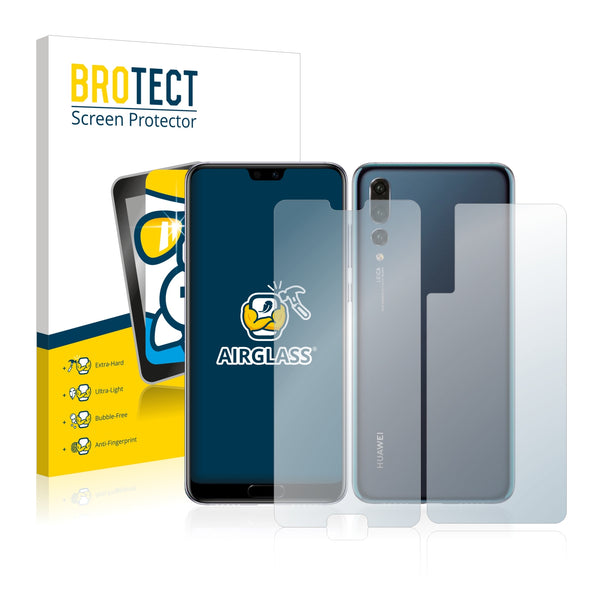 BROTECT AirGlass Glass Screen Protector for Huawei P20 Pro (Front + Back)
