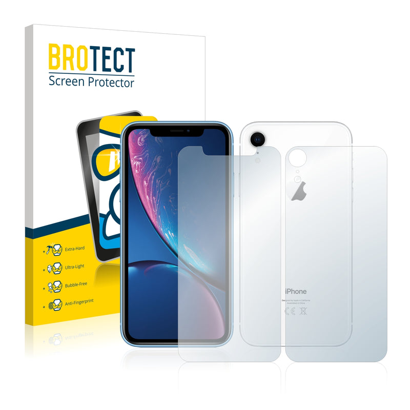 BROTECT AirGlass Glass Screen Protector for Apple iPhone XR (Front + Back)