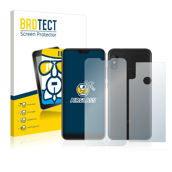 BROTECT AirGlass Glass Screen Protector for Xiaomi Mi A2 Lite (Front + Back)