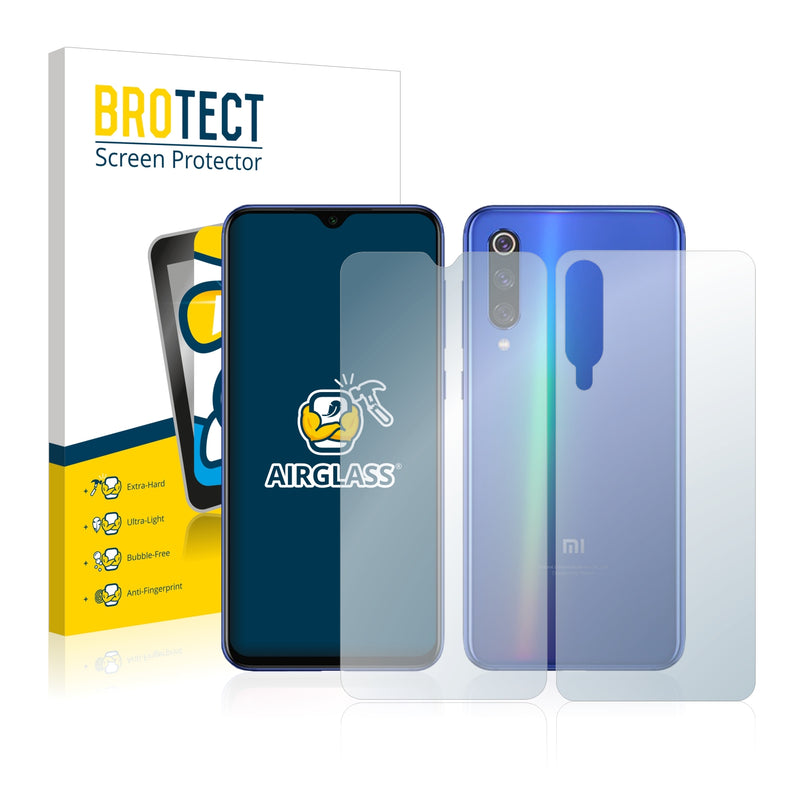 BROTECT AirGlass Glass Screen Protector for Xiaomi Mi 9 SE (Front + Back)