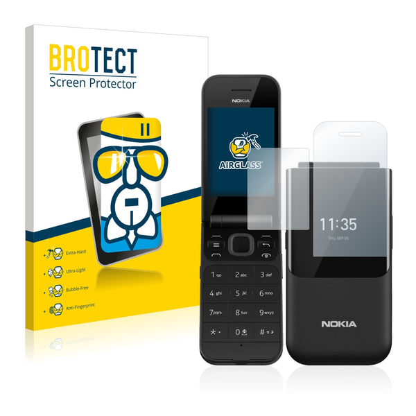 BROTECT AirGlass Glass Screen Protector for Nokia 2720 Flip