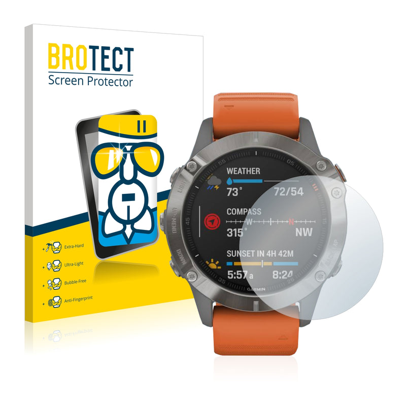 BROTECT AirGlass Glass Screen Protector for Garmin Fenix 6