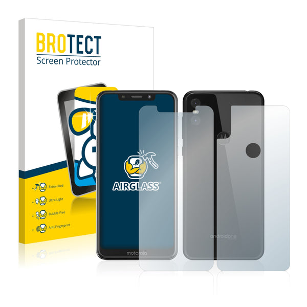 BROTECT AirGlass Glass Screen Protector for Motorola One (Front + Back)