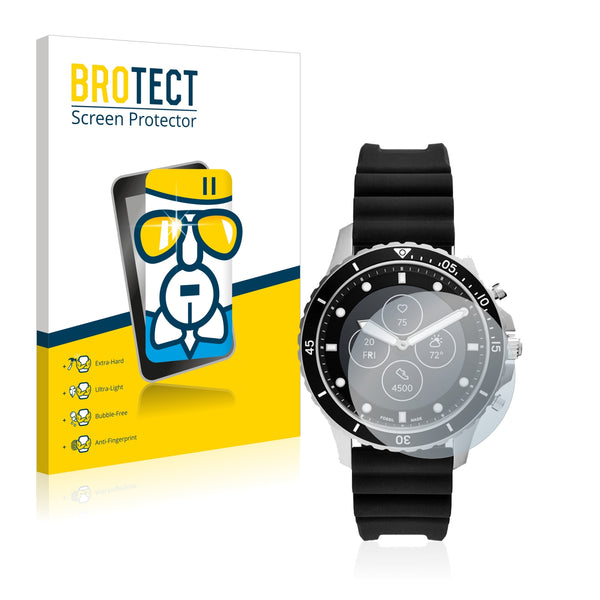 BROTECT AirGlass Glass Screen Protector for Fossil Dive HR (5. Gen)