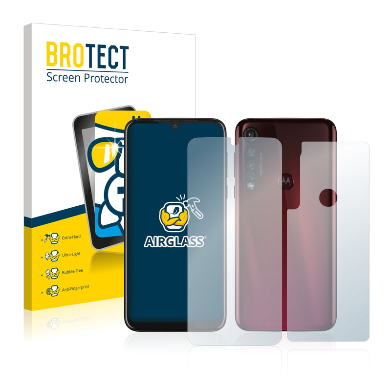 BROTECT AirGlass Glass Screen Protector for Motorola Moto G8 Plus (Front + Back)