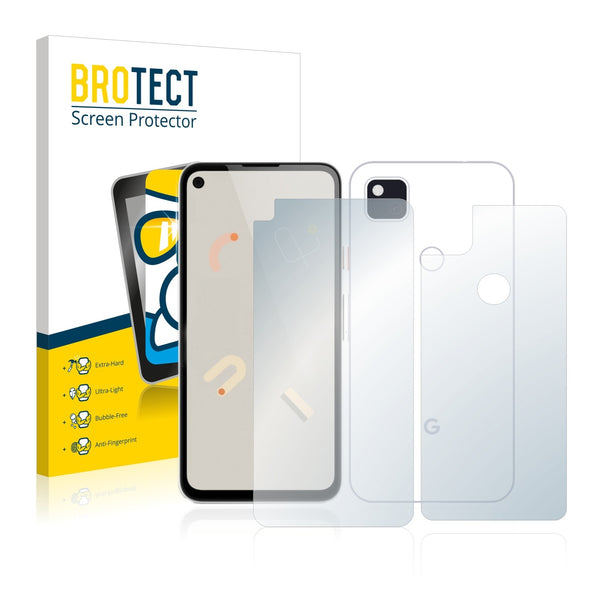 BROTECT AirGlass Glass Screen Protector for Google Pixel 4a (Front + Back)