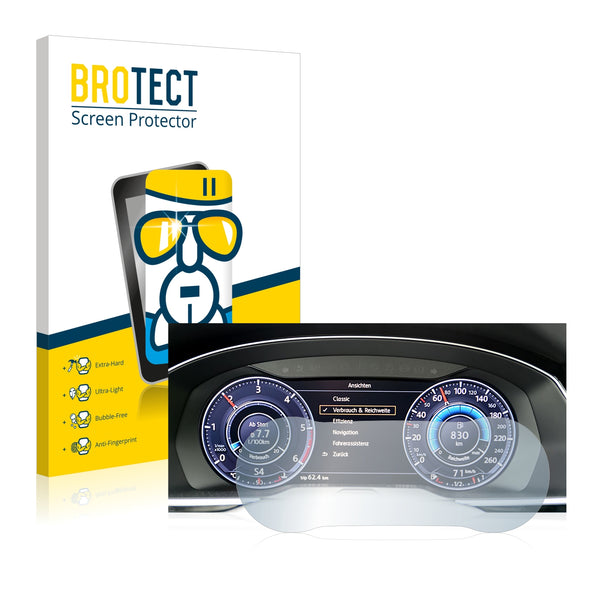 BROTECT AirGlass Glass Screen Protector for Volkswagen Arteon 2017 Active Info Chockpit 12.3