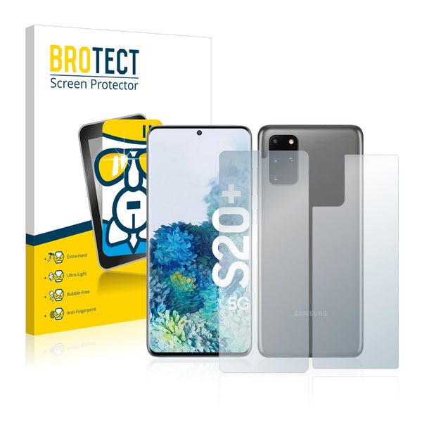 BROTECT AirGlass Glass Screen Protector for Samsung Galaxy S20 Plus 5G (Front + Back)