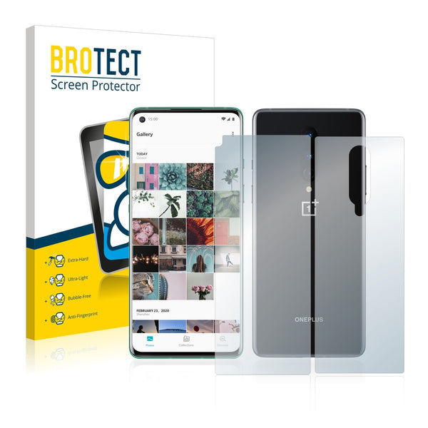 BROTECT AirGlass Glass Screen Protector for OnePlus 8 (Front + Back)