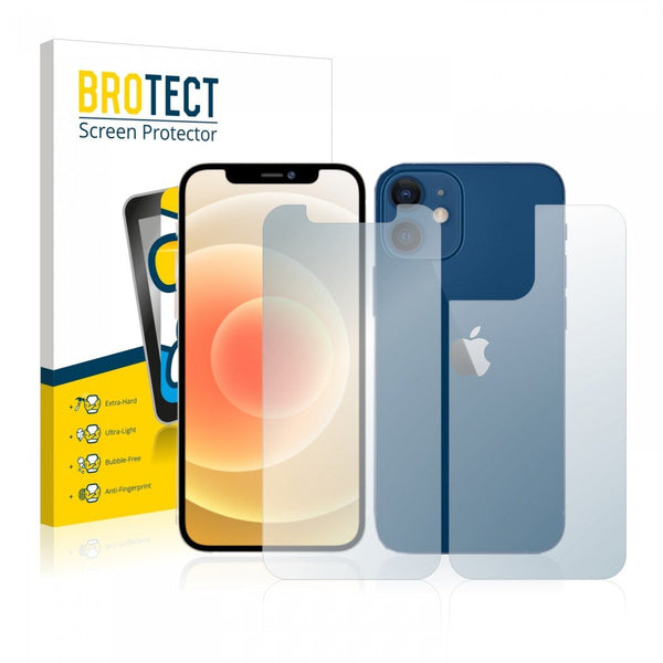 BROTECT AirGlass Glass Screen Protector for Apple iPhone 12 Mini (Front + Back)