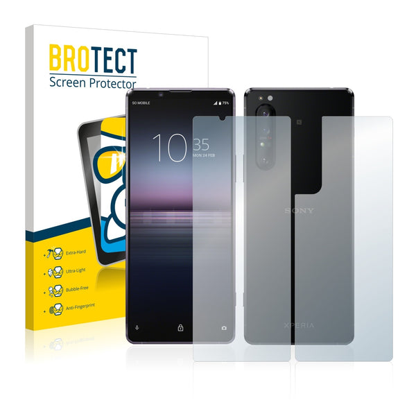 BROTECT AirGlass Glass Screen Protector for Sony Xperia 1 II (Front + Back)
