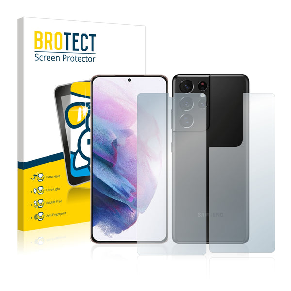 BROTECT AirGlass Glass Screen Protector for Samsung Galaxy S21 Ultra 5G (Front + Back)