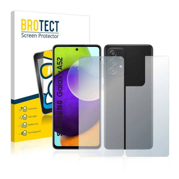 BROTECT AirGlass Glass Screen Protector for Samsung Galaxy A52 5G (Front + Back)