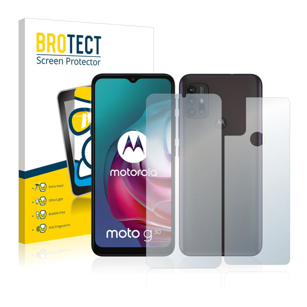 BROTECT AirGlass Glass Screen Protector for Motorola Moto G30 (Front + Back)
