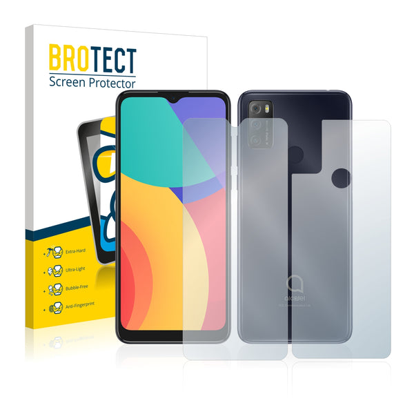 BROTECT AirGlass Glass Screen Protector for Alcatel 1S 2021 (Front + Back)