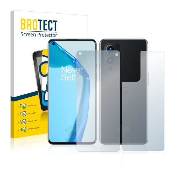 BROTECT AirGlass Glass Screen Protector for OnePlus 9 (Front + Back)